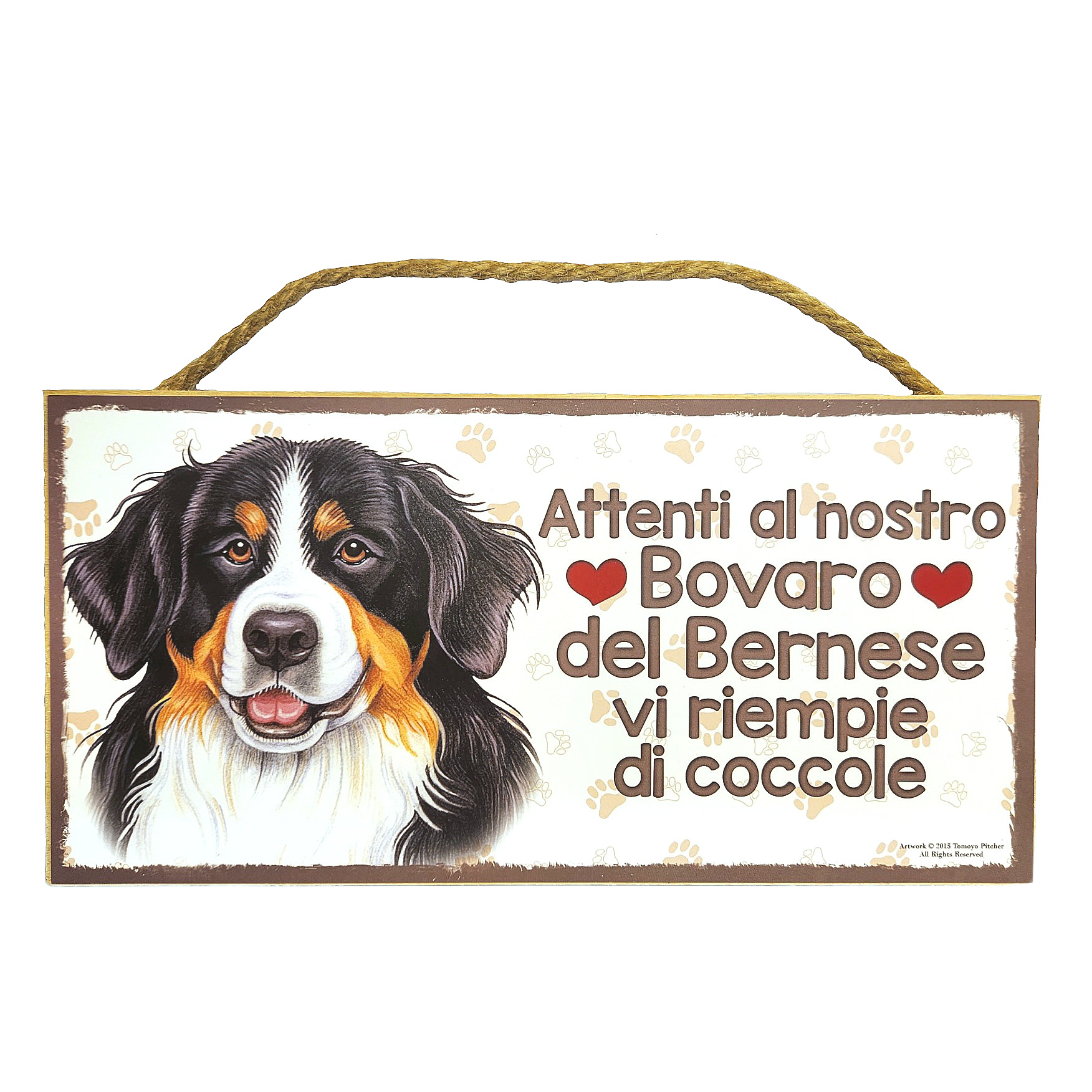 Cartello 'Attenti Al Cane' Per Bovaro Del Bernese - Targa In Metallo 15x20 Cm - Foto 11